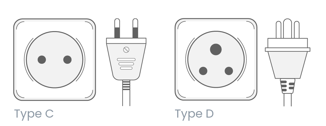 Pakistan power plug outlet type C