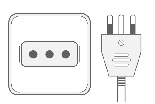 Type L power plug and socket